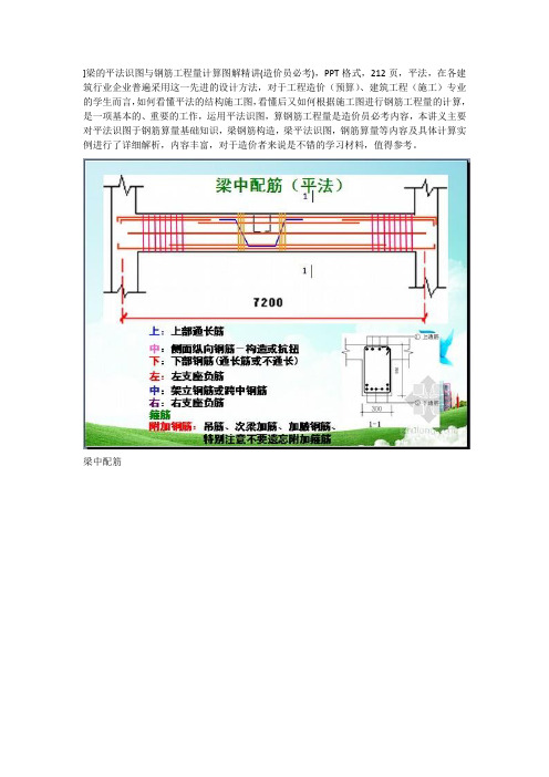 的平法识图与钢筋工程量计算图解精讲