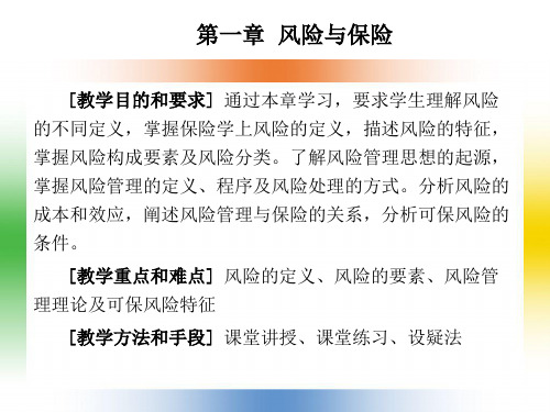 第一章风险与保险