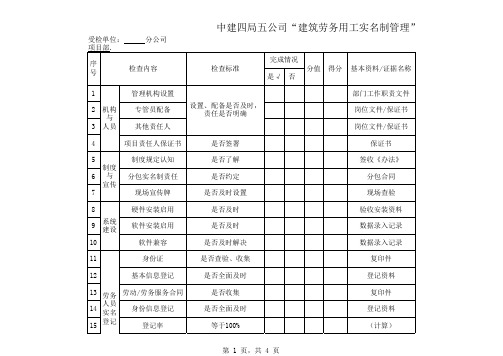 建筑劳务用工实名制检查表-定版 (1)