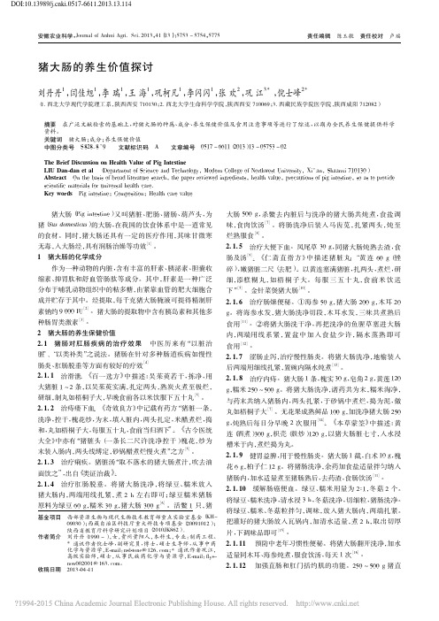 猪大肠的养生价值探讨_刘丹丹