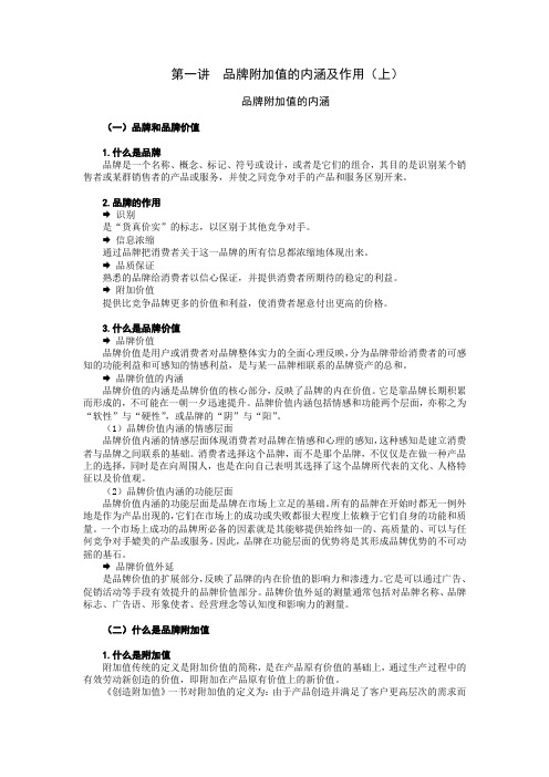 品牌附加值