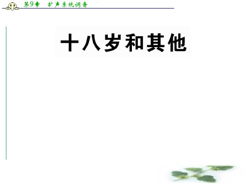 高一语文同步课件：1.2.1《十八岁和其他》3(苏教必修1)