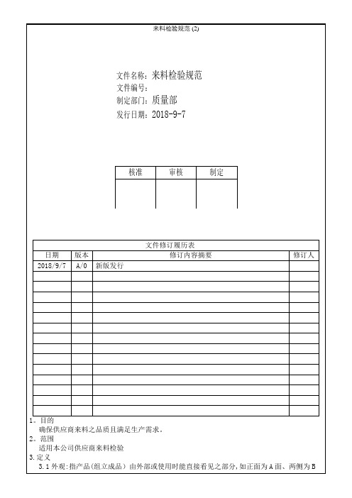 来料检验规范 (2)【精选文档】