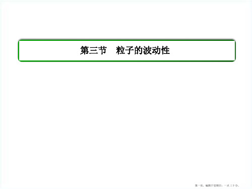 人教版物理(选修3-5)课件：17.3粒子的波动性(31页) 
