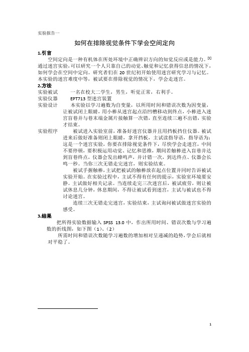迷宫实验报告