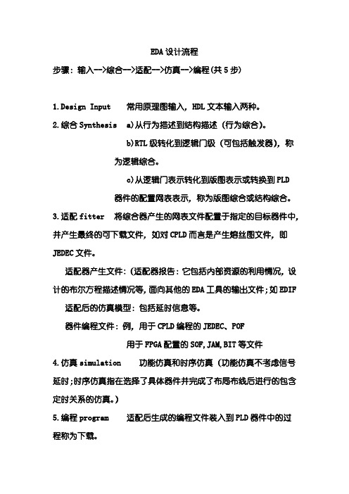 EDA设计流程