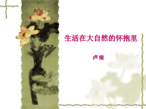 2.生活在大自然的怀抱里