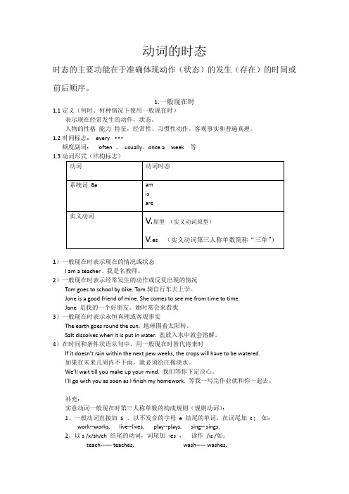W动词的时态(一)