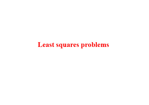 5.5  Least squares problems