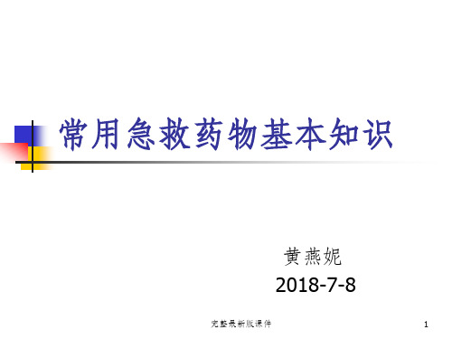 常用急救药物基本知识ppt课件