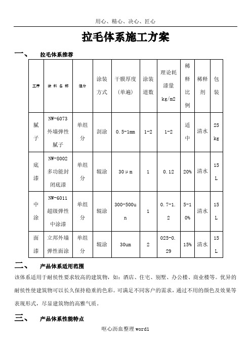 10--拉毛体系施工方案