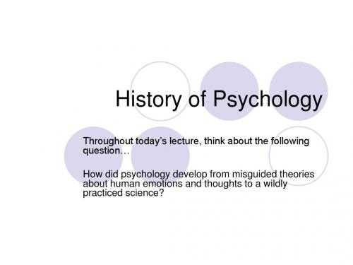 其他心理学课件History of Psychology1