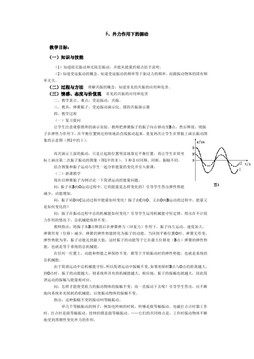 外力与振动间的关系