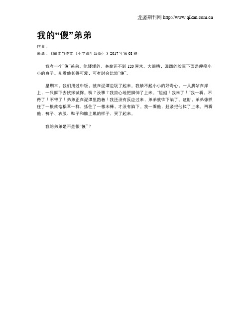 我的“傻”弟弟