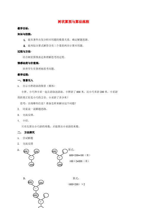 四年级数学上册 树状算图与算法流程教案 沪教版