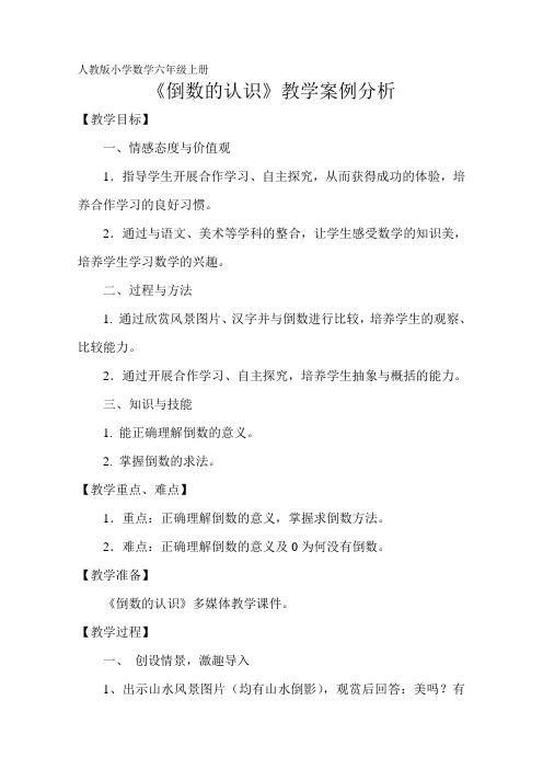 《倒数的认识》教学案例分析