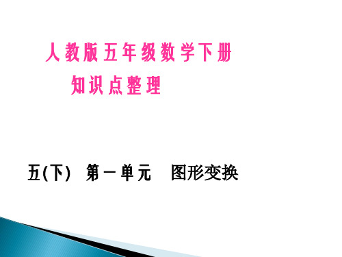 人教版五年级下册数学总复习整理