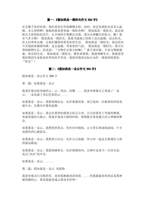 假如我是()(),作文300字