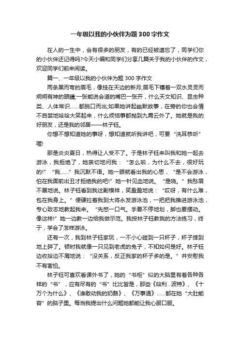 一年级以我的小伙伴为题300字作文