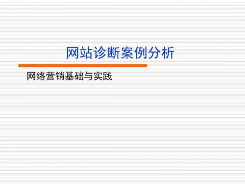 网站诊断分析案例