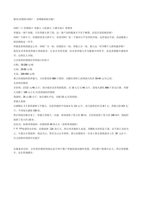 养猪利润分析