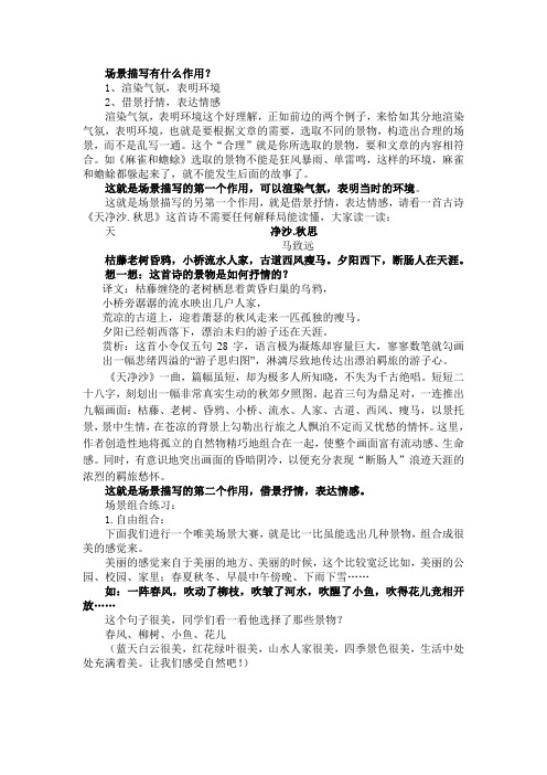 场景描写指导