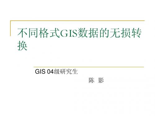 不同格式GIS数据的无损转换