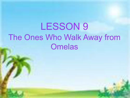 The Ones Who Walk Away from Omelas exercise9