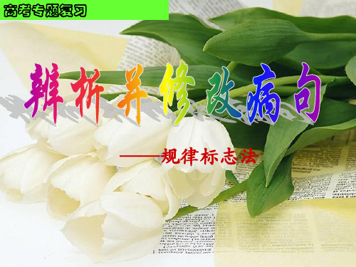 辨析并修改病句——规律标志法