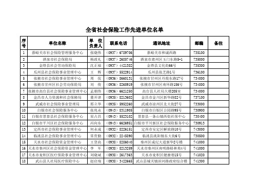 评先汇总表