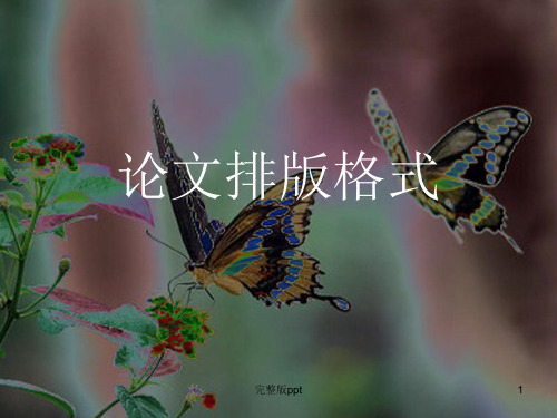 《论文排版格式》PPT课件