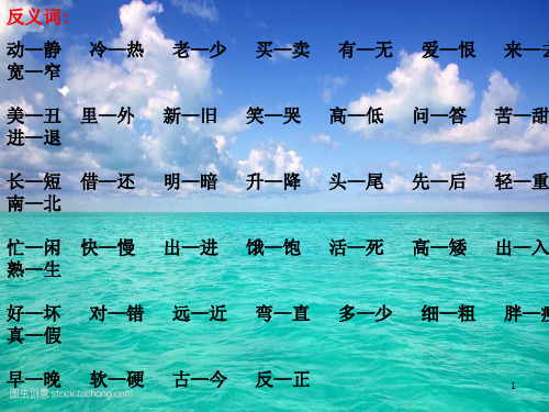 二年级词语分类知识点归纳PPT