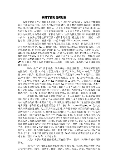苯胺的市场研究,下游产品(2)