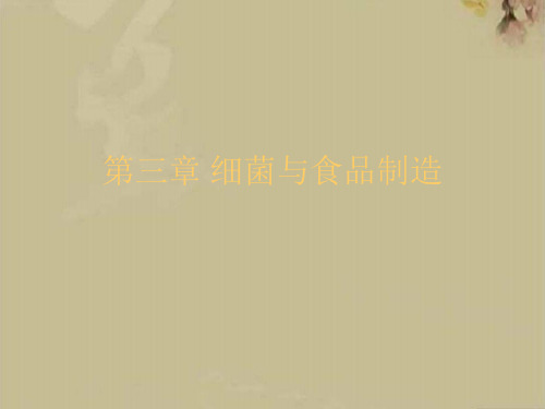 细菌与食品制造