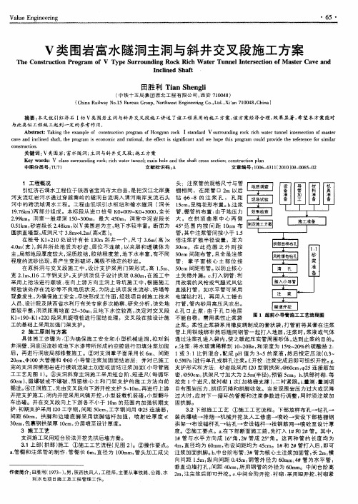 Ⅴ类围岩富水隧洞主洞与斜井交叉段施工方案