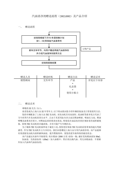 4199_汽油清净剂赠送流程(Z00218002)及产品介绍