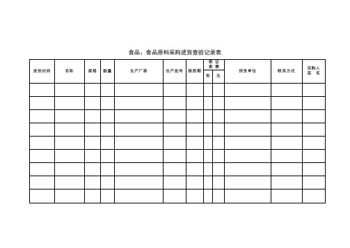 采购验收记录