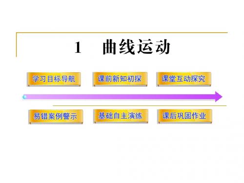 1.1曲线运动课件1(教科版必修2)