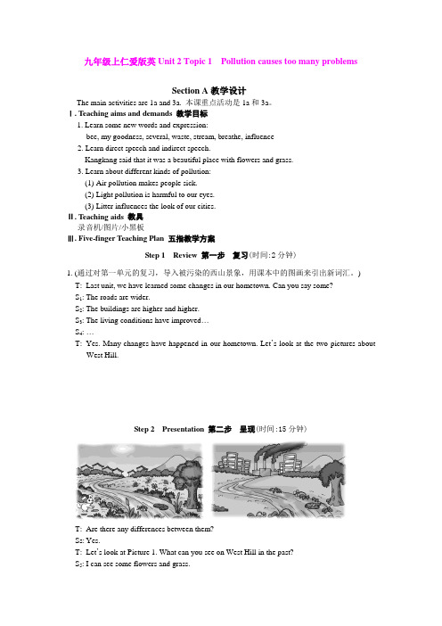 Unit2 Topic1 Pollution causes too many problems  教案1(仁爱版九年级上)