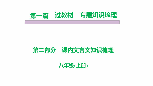 部编版八年级语文上册课内文言文复习ppt课件
