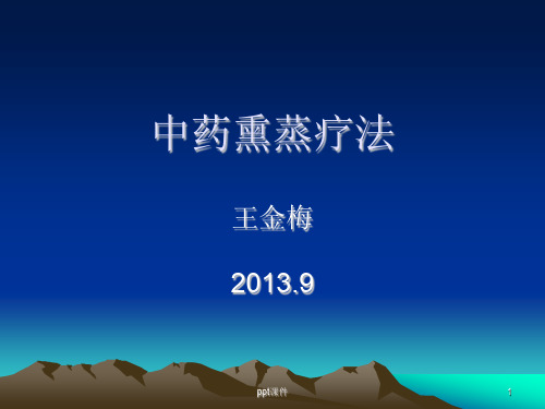 中药熏蒸疗法  ppt课件