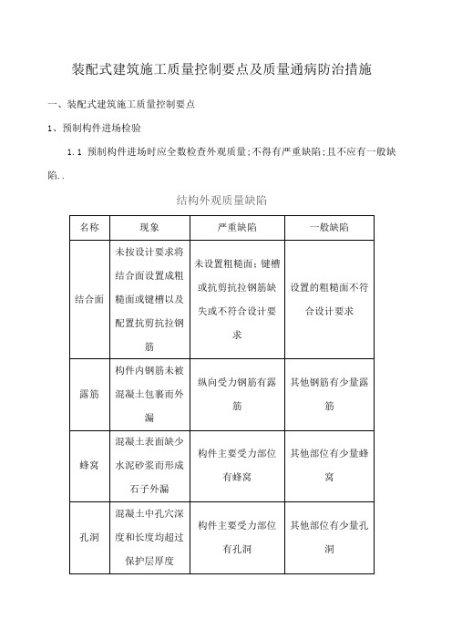 装配式建筑施工质量控制要点及防治措施