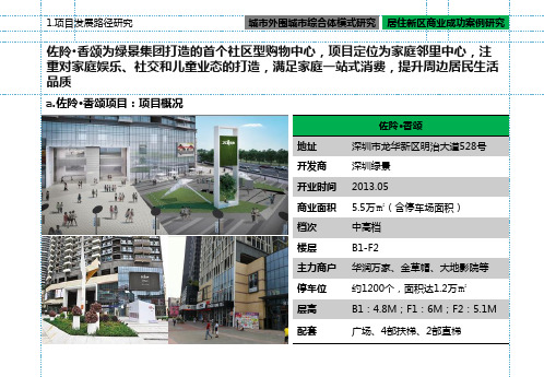 -2015年深圳佐阾·香颂商业研究案例