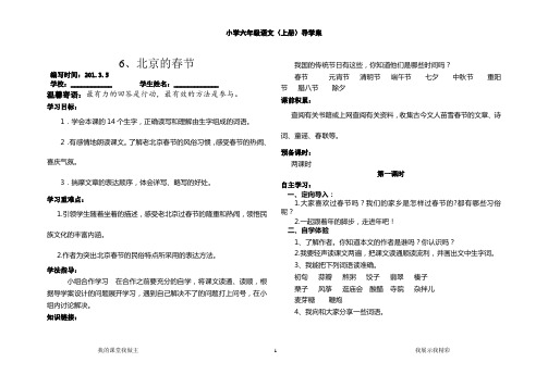 北京的春节导学案