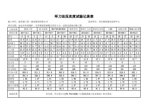 灌砂及环刀法自动计算表