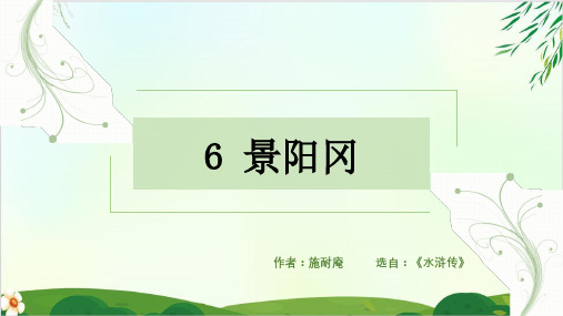 (部编版教材)五年级下册《景阳冈》PPT精品教学课件