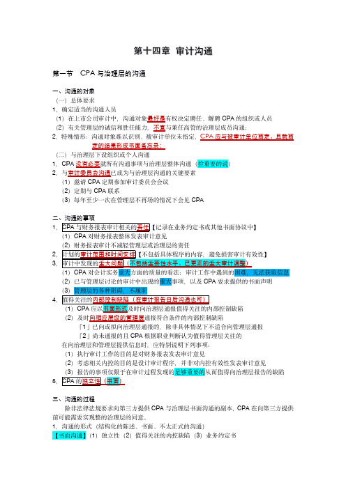第十四章  审计沟通