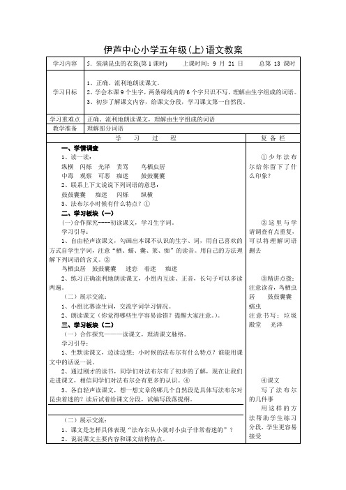 装满昆虫的衣袋