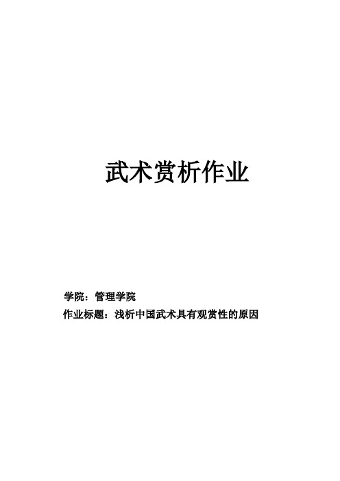 武术赏析