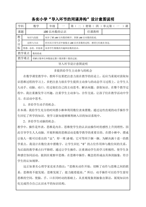 导入环节设计意图说明